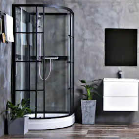 Dusjkabinett Bathlife Betrakta 90x90 Rund C/W Klarglass