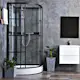 Dusjkabinett Bathlife Betrakta 90x90 Rund C/W Klarglass