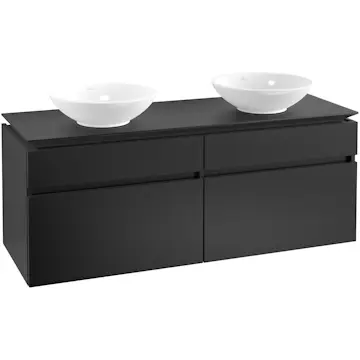 Tvättställsskåp Villeroy & Boch Legato 1400 med 4 Lådor för Två Ytmonterade Tvättställ