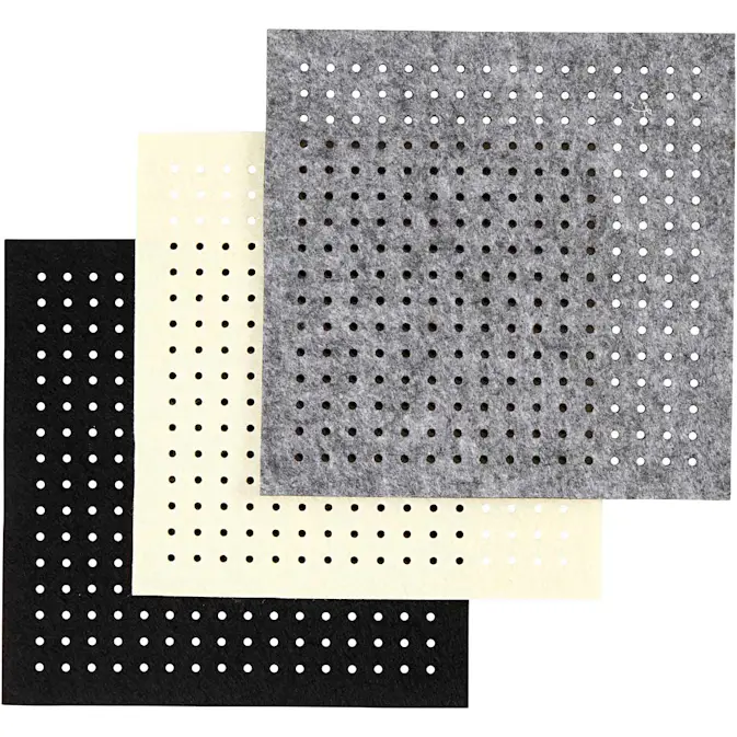 Filt Creativ Company med Hulltykkelse 3 mm 3x4 Ark/1 Pk