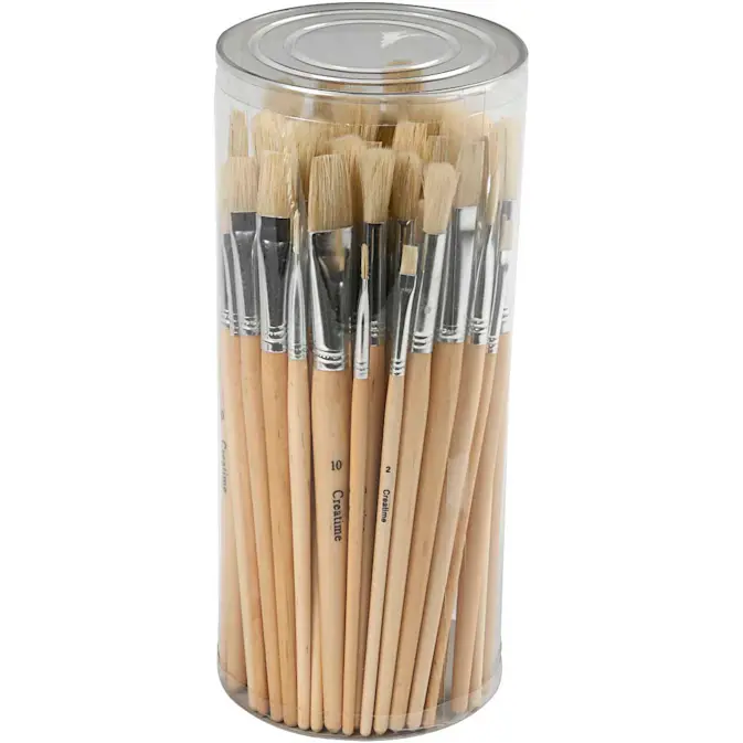 Pensler Creativ Company Natur Line Nr 1-10 Korte Skaft 80 Stk/1 Pk