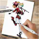 Hobbysett Creativ Company DIY Kit Illustrasjon Harley Quinn