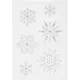 Skabelon Creativ Company Stensil Snefnugg A4 210x297 mm 1 stk