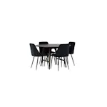 Spisegruppe Venture Home Kaseidon Ø100 cm med 4 stk Night Stoler