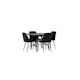 Spisegruppe Venture Home Kaseidon Ø100 cm med 4 stk Night Stoler