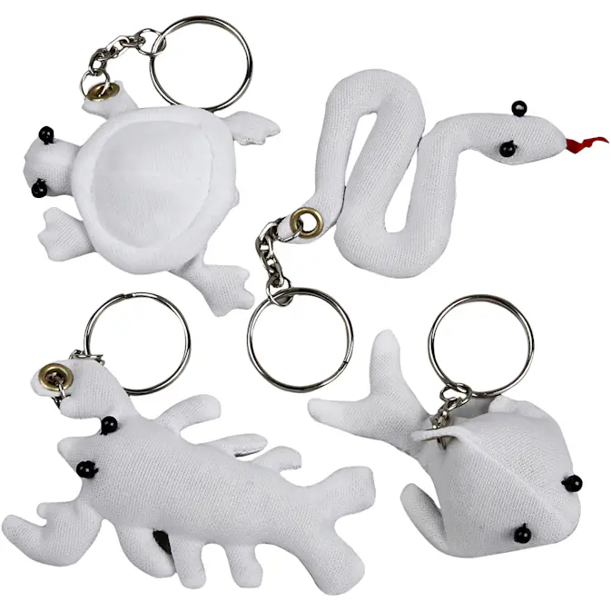 Stoffigurer Creativ Company Hvit 4-8 cm 4 stk/1 Pk