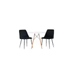 Spisegruppe Venture Home Danburi Ø60 cm med 2 stk Night Stoler