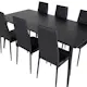 Spisegruppe Venture Home Dipp med 6 Slim Stoler