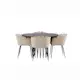 Spisegruppe furniture/fashion Stone med 4 Limhamn Stoler Rundt