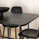 Spisegruppe Venture Home Chicago Sort med 6 Pobbie Stoler