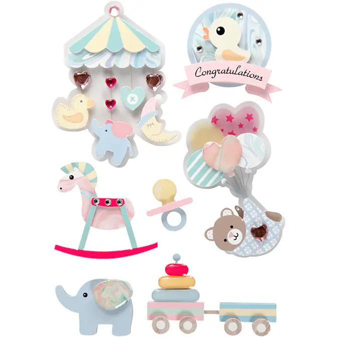 3D Stickers Creativ Company Baby 8-Pk