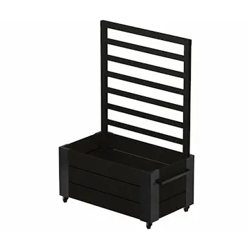 Blomsterkasse PLUS Cubic med Espalier og Hjul