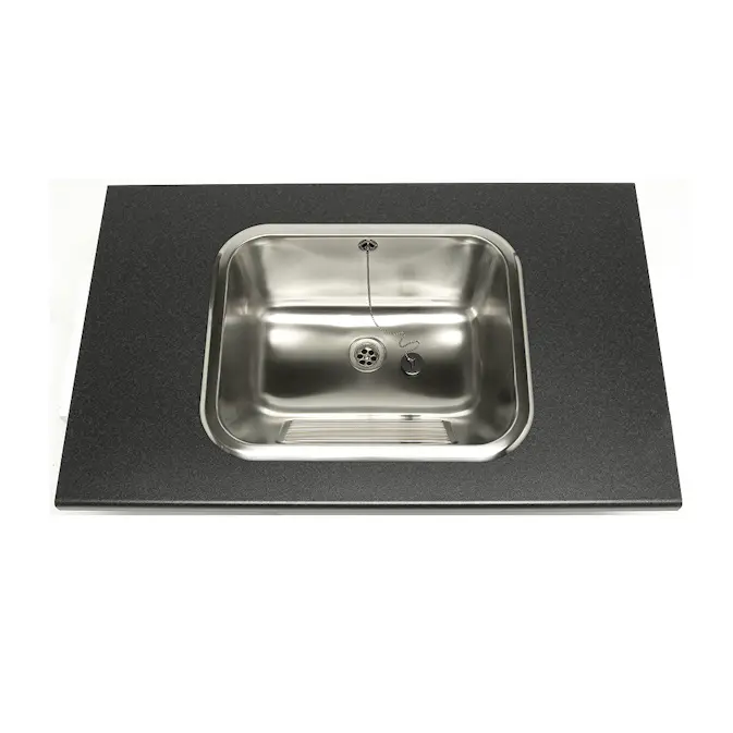 Tvättlåda Nimo TL60 Rostfri Handtvättlåda med Bräddavlopp & Ventil