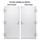 Ytterdør Diplomat Hvit Klart Glass Aluminium