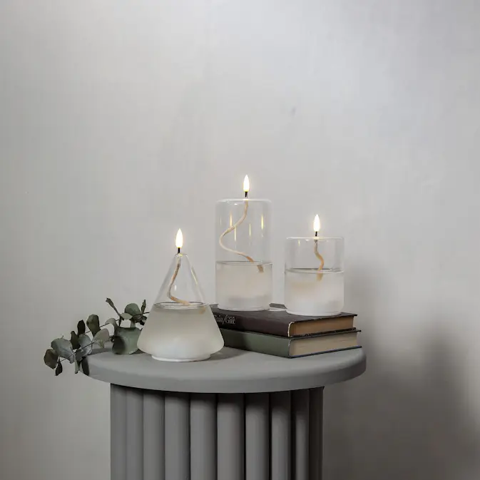 Lykt Star Trading Flamme Float, kon, 15 cm