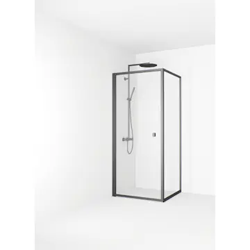 Dusjhjørne Macro Design Empire Swing Svart Klart Glass