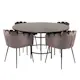 Spisegruppe furniture/fashion Copenhagen med 4 Grå Limhamn Stoler