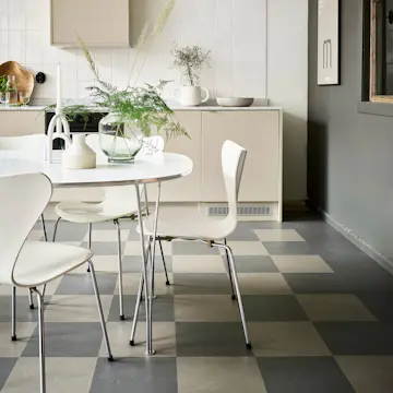 Linoleumgolv Forbo Marmoleum Click Nebula 30x30cm Grå med Klicksystem