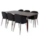 Spisegruppe Venture Home Pobbie med 6 Archie Stoler Polyester