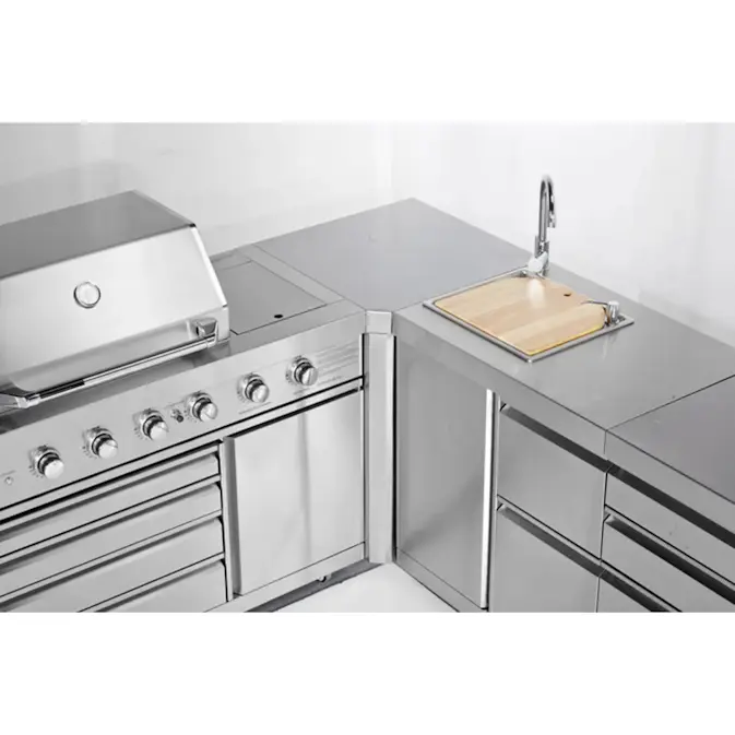 Hjørnemodul Myoutdoorkitchen Stainless Collection 90°