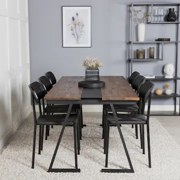 Spisegruppe Venture Home Jakarta med 6stk Polly Stoler