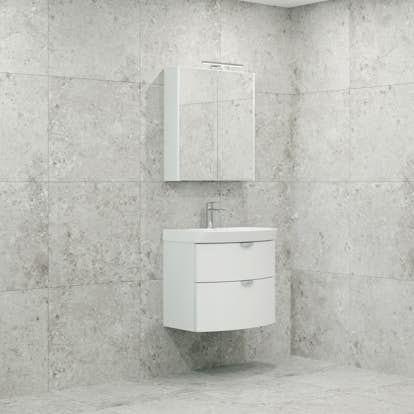 Möbelpaket Macro Design Heart Tvättställsskåp med Spegelskåp