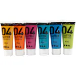 Glitterfarge Creativ Company Ass Farger Nr 04 6x20 ml/1 Pk