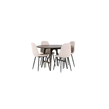 Spisegruppe Venture Home Kaseidon Ø100 cm med 4 stk Polar Stoler
