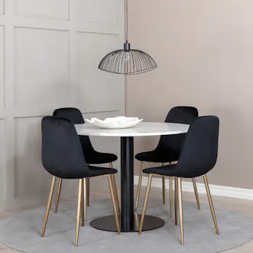 Spisegruppe Venture Home Razzia med 4 Polar Stoler