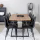 Spisegruppe Venture Home Ina med 8 Pobbie Stoler Sort