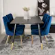 Spisegruppe Venture Home Dipp med 6 Velvet Deluxe Fløyel Stoler