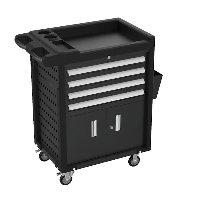 Monteringsvogn Metalcraft med 4 Skuffer og Underskap