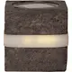 Solcelledekorasjon Star Trading Stone Cube 8 cm MørkeGrønn