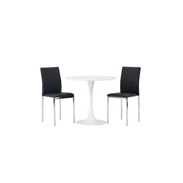 Spisegruppe Venture Home Hamden Ø80 cm med 2 stk Lily Stoler