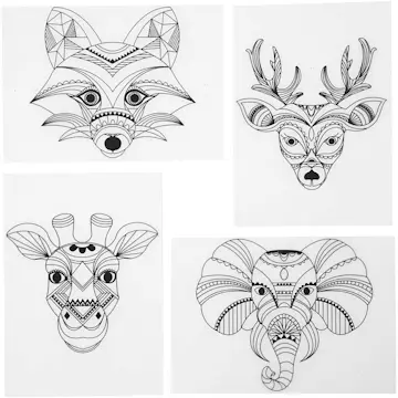 Krympeplast Creativ Company med Motiv Matt Transparent 4 ark/1 Pk