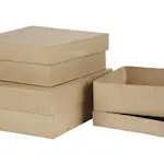 Håndlagde Eske Creativ Company Kvadratiske Pappesker 3 stk/ 1 Sett