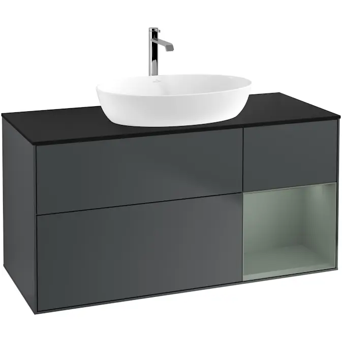 Tvättställsskåp Villeroy & Boch Finion med 3 Lådor Hylla och Bänkskiva för Fristående Tvättställ från Artis & Collaro