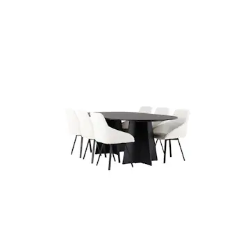 Spisegruppe Venture Home Bootcut med 6 stk Rosie Stoler