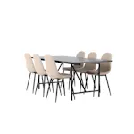 Spisegruppe Venture Home Astrid med 6 Polar Stoler