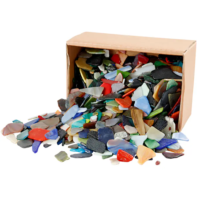 Glassmosaikk Creativ Company Ass Farger Str 15-60 mm 2 kg/1 Pk