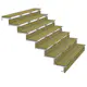 Terrassetrapp PLUS Stål/Tre Trinndybde 25 cm B180