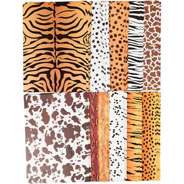 Mønstret kartong Creativ Company Dyr A4 210x297 mm 1 Pk