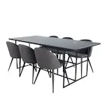 Spisegruppe Venture Home Lund med 6 Valentina Stitcthes Stoler