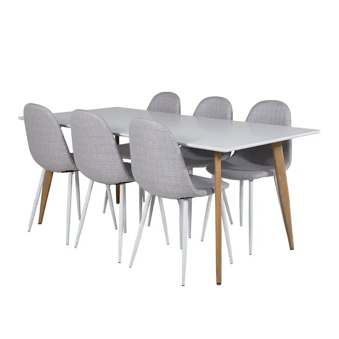 Spisegruppe Venture Home Pobbie 180 med 6 Stoler Polyester