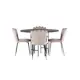 Spisegruppe Venture Home Copenhagen Ø 115 cm med 4 Limhamn Light Stoler Fløyel