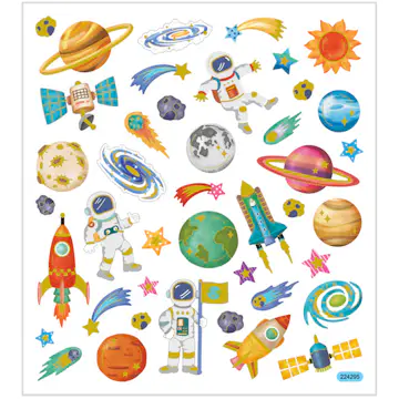 Klistremerker Creativ Company Verdensrommet 15x16,5 cm