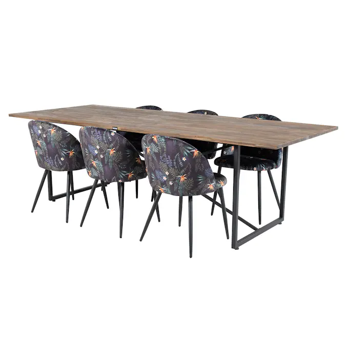 Spisegruppe Venture Home Peo med 6 Valentina Stoler