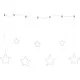 Lysgardin Star Trading Dew Drop Snowflake Hengende Gardinlenke med Stjerner LED