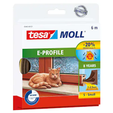 Tetningslist Vindu Tesa E-list Brun 6 m