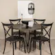 Spisegruppe furniture/fashion Stone Rund med 4 Crosett Stoler